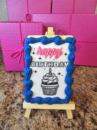 Birthday Cupcake Cookie Art