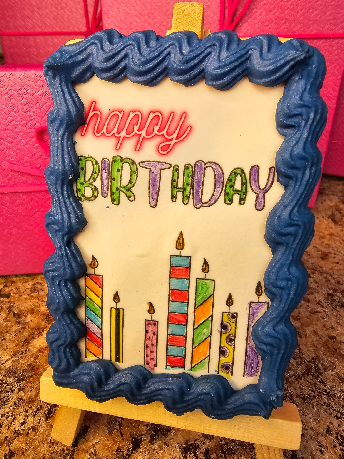 Birthday Candles Cookie Art